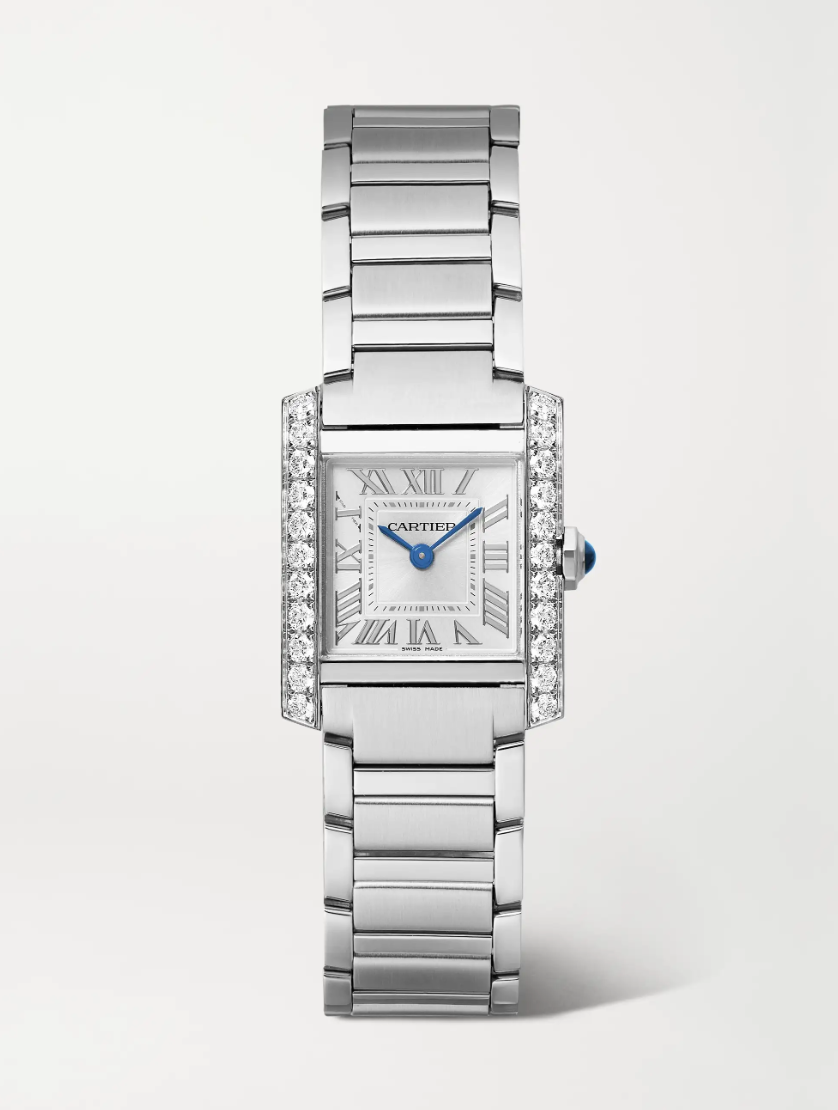 Montre Tank Française 25 mm avec petit diamant