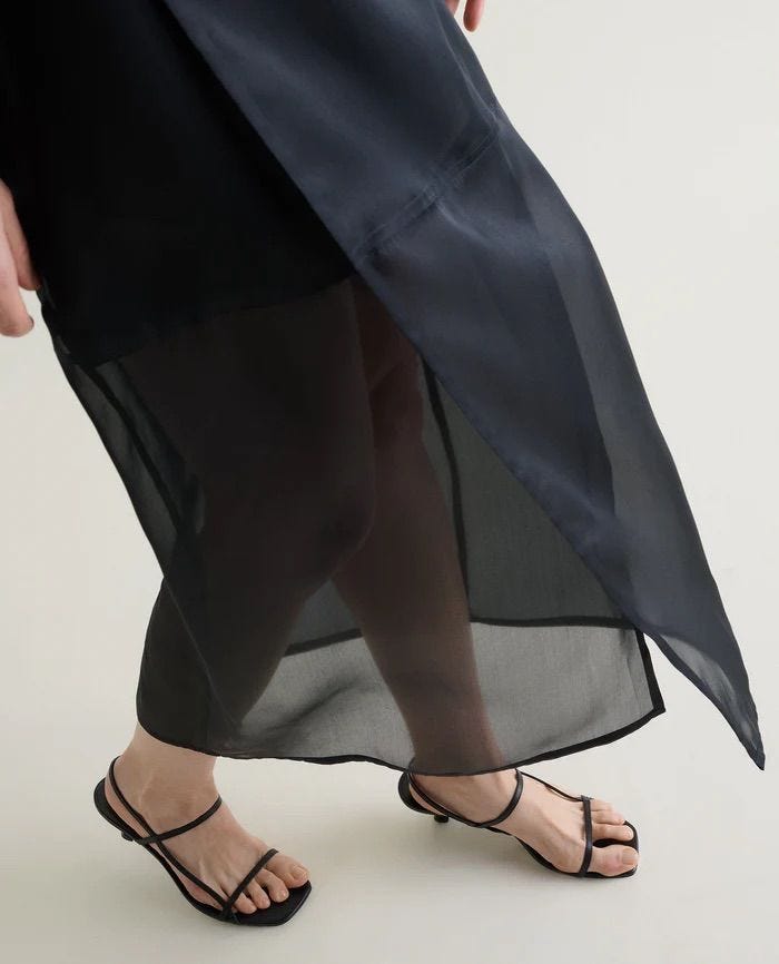 Women's Silk Organza Panelled Skirt