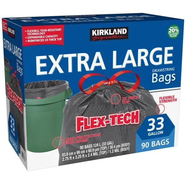 Kirkland Signature Flex-Tech 33-Gallon Trash Bags