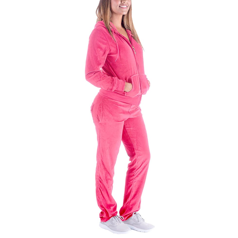 Womens Velour Tracksuit Set