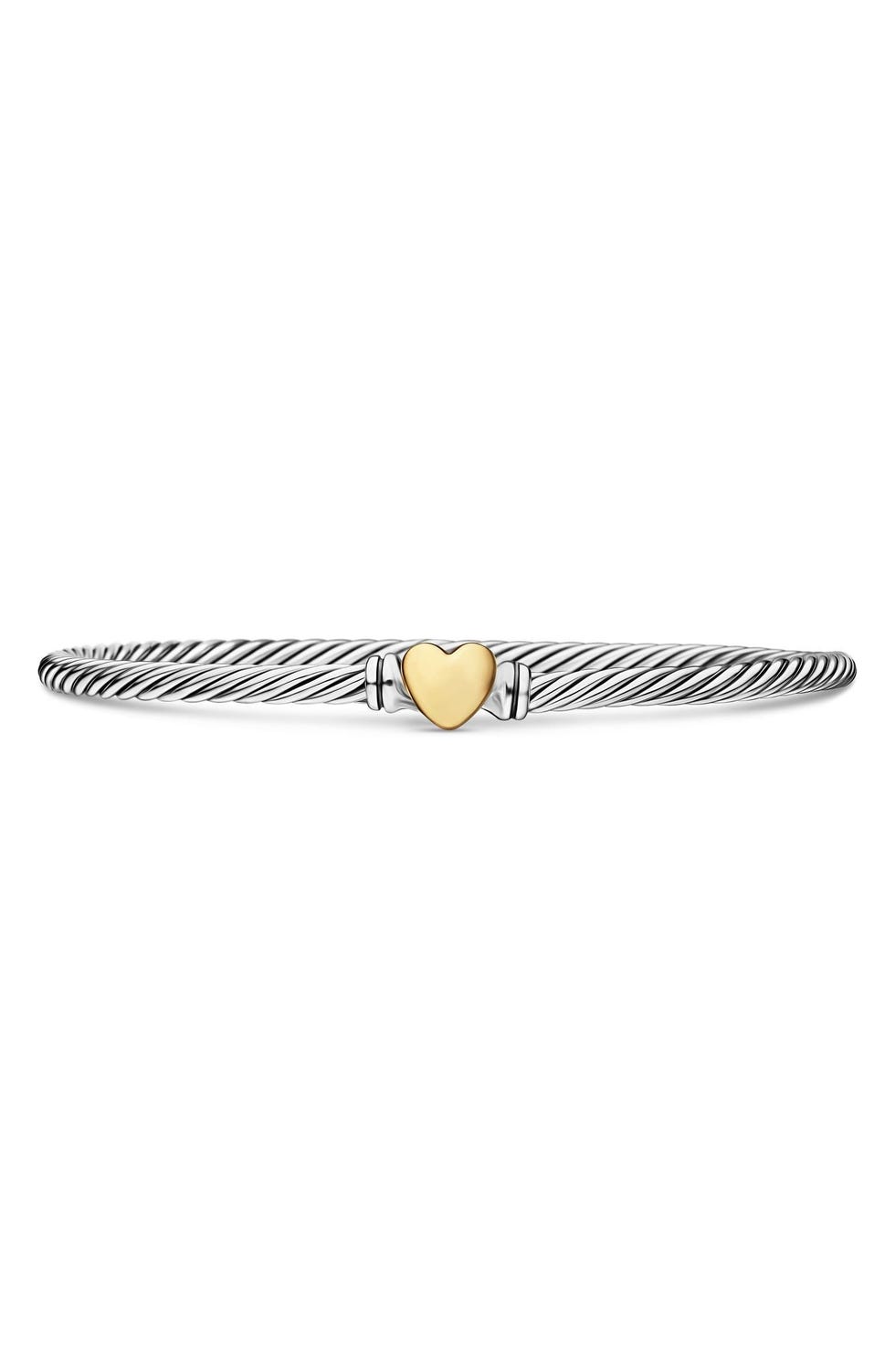 Pulsera de corazón de Cable Collectibles con oro de 18 quilates