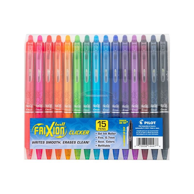 Stylos gel effaçables FriXion Clicker