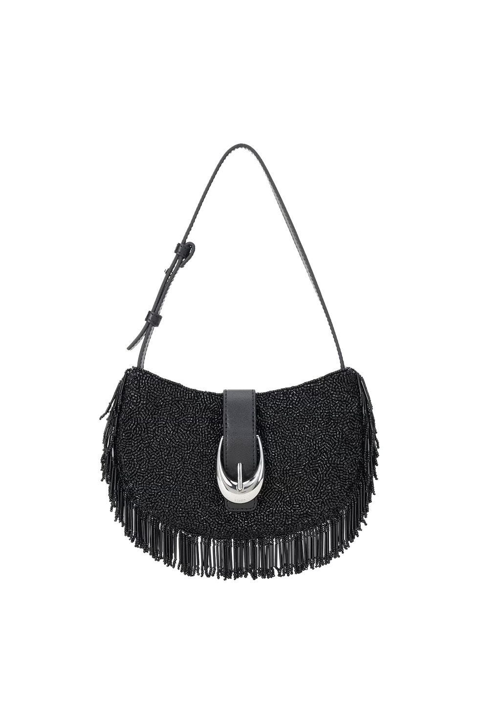 Alana Black Fringe Bag 