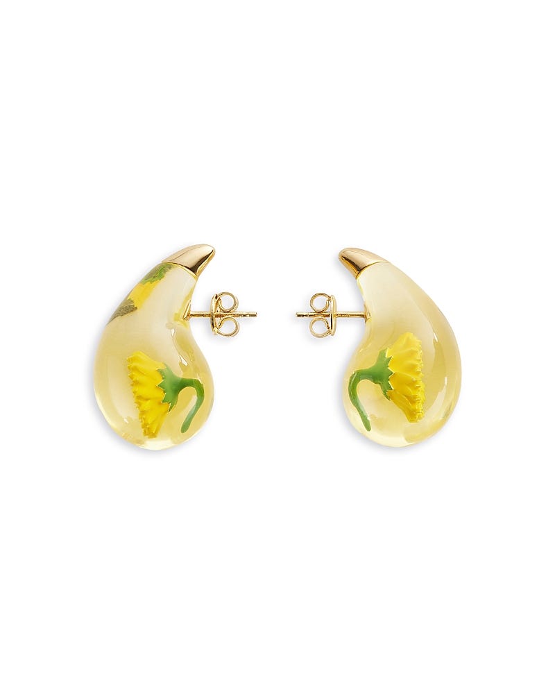 Pendientes colgantes de girasol pequeños