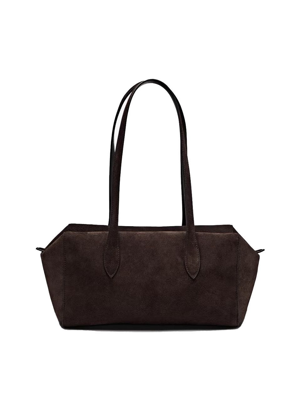 Split Suede West Satchel Bag 