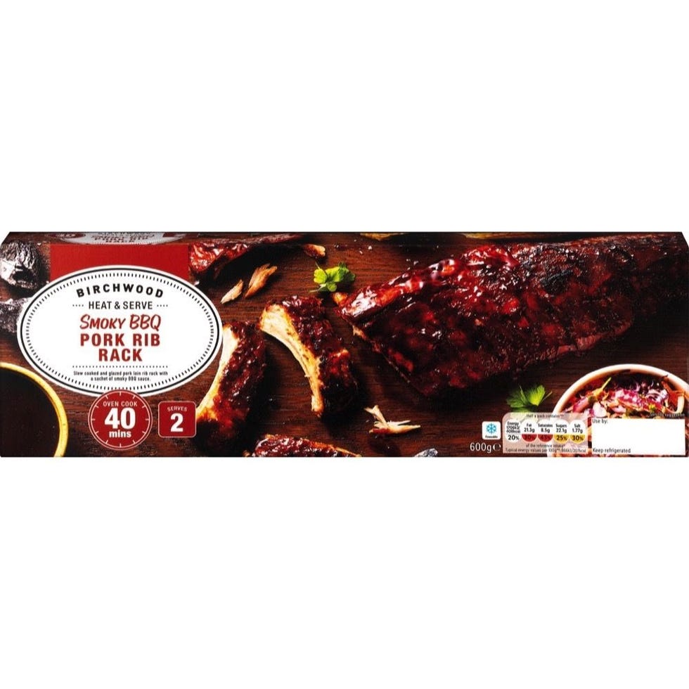 Birchwood Smoky BBQ Pork Rib Rack 750g