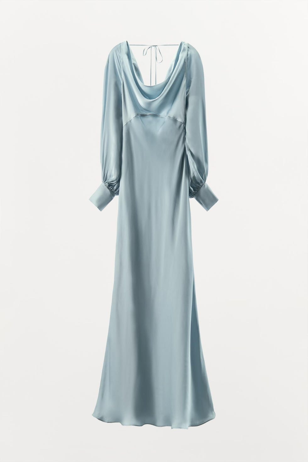 Open-back satin dress