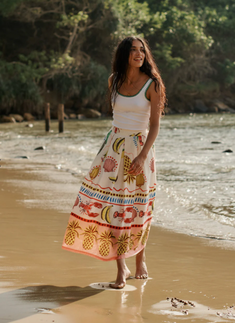 Verity Linen Midi Skirt