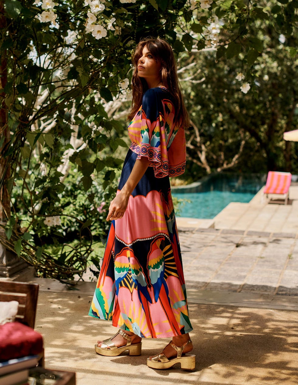 Maya Kimono Jersey Maxi Dress