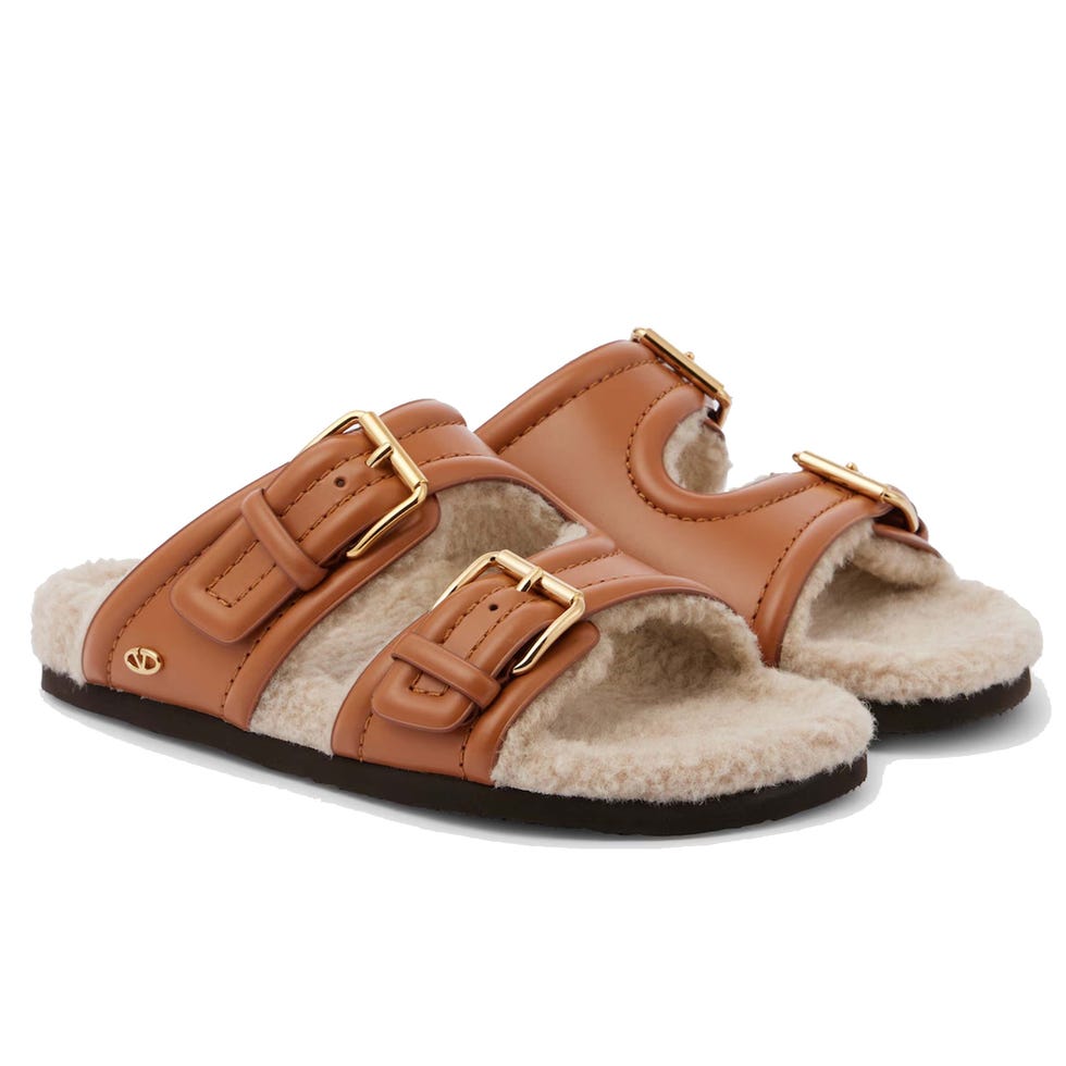 shearling sandals