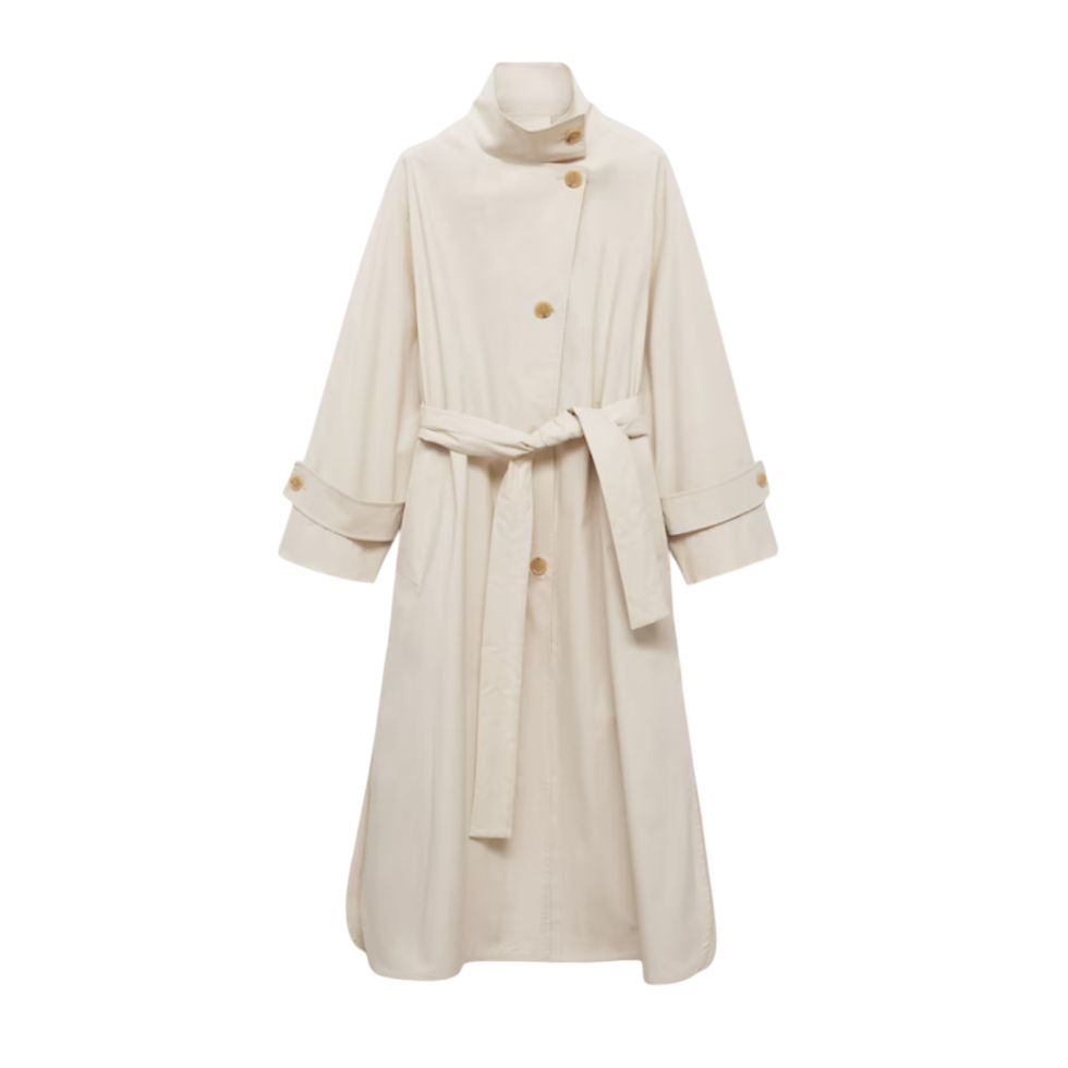 Oversized cotton trench coat