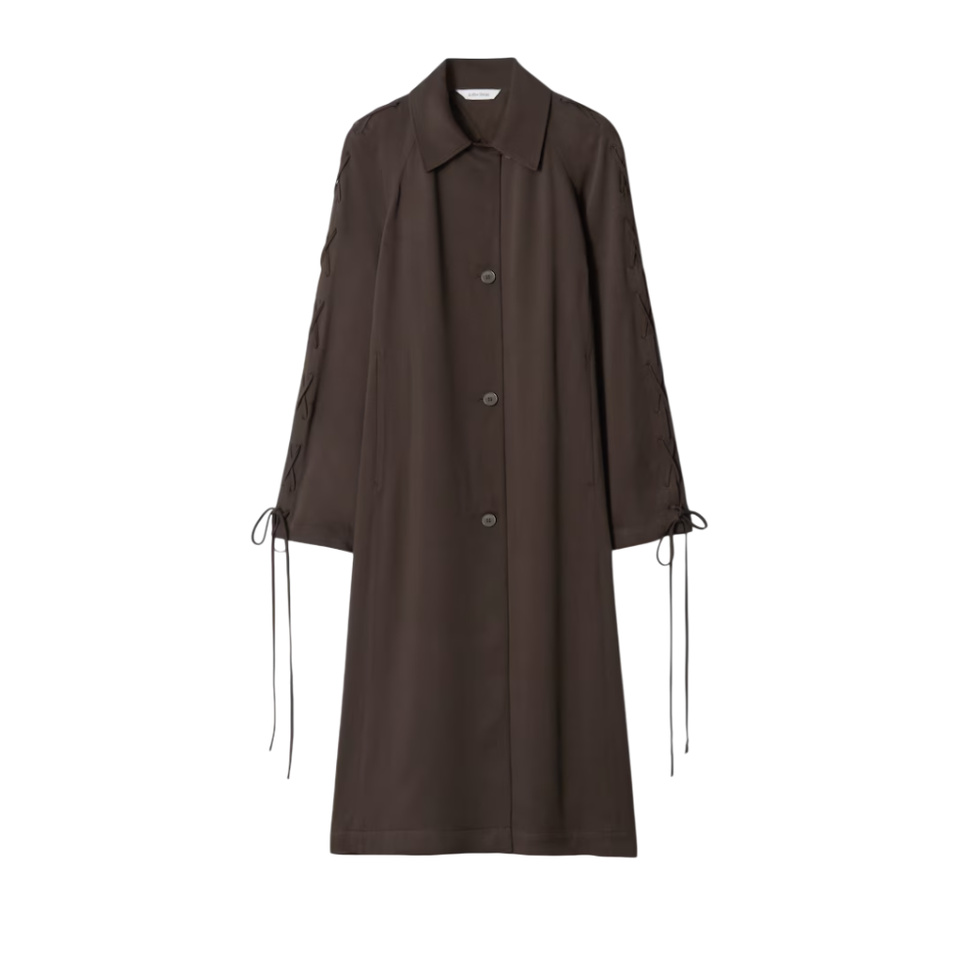 Lace up trenchcoat 