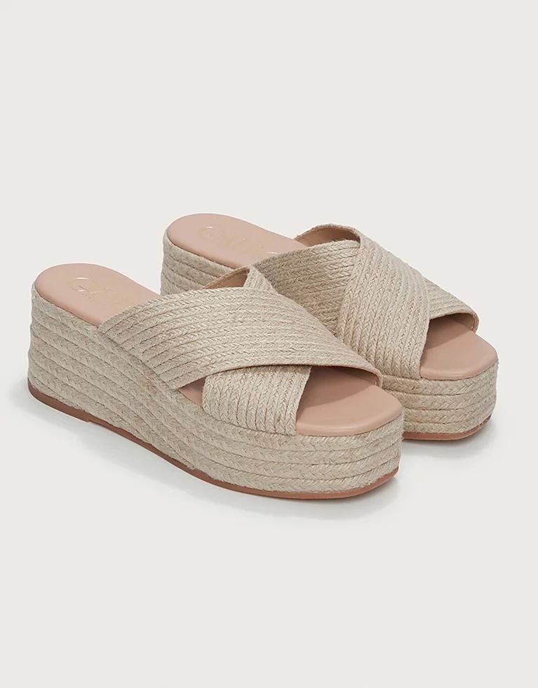 Jute Flatform Wedge Espadrille Sandal 