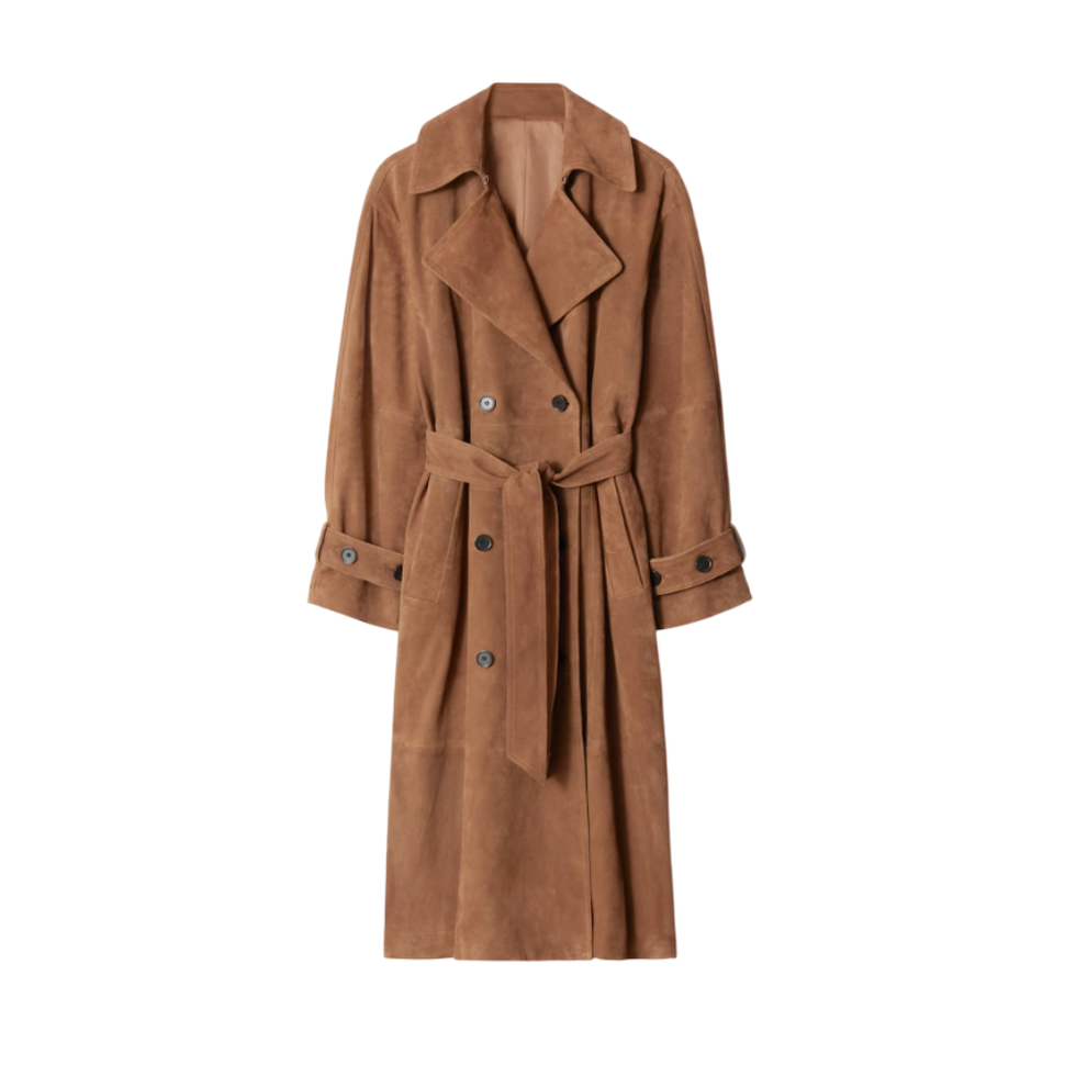 Suede trenchcoat 