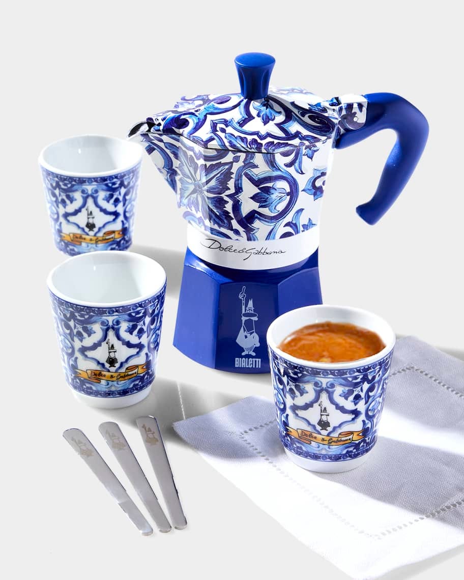 Cafetera Moka Express de 2 tazas con tazas para espresso y agitadores