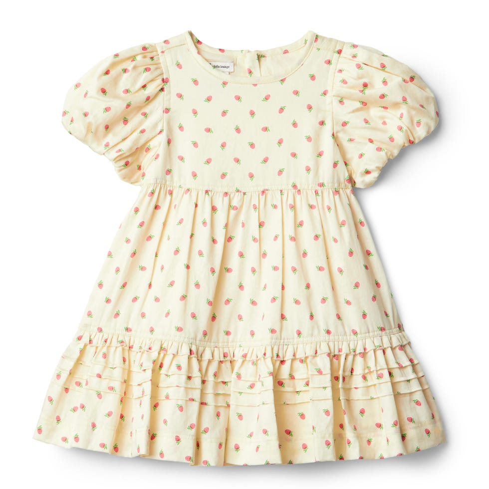 Vestido con mangas abullonadas para niña pequeña de Sofia Grainge