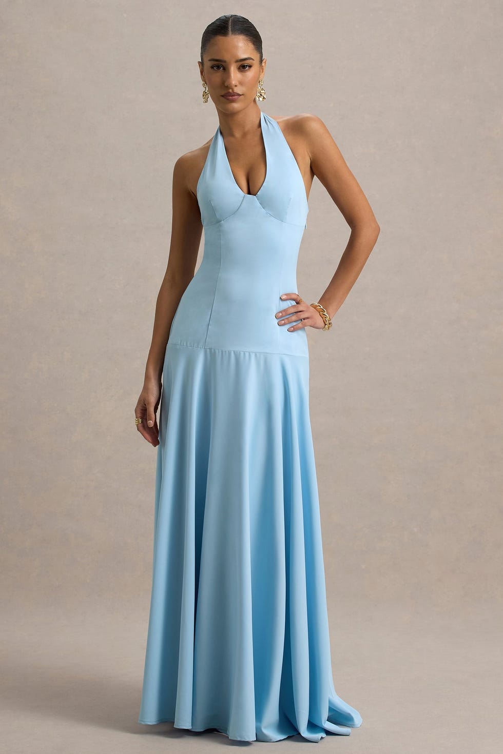Ginevra Halter-Neck Slip Dress