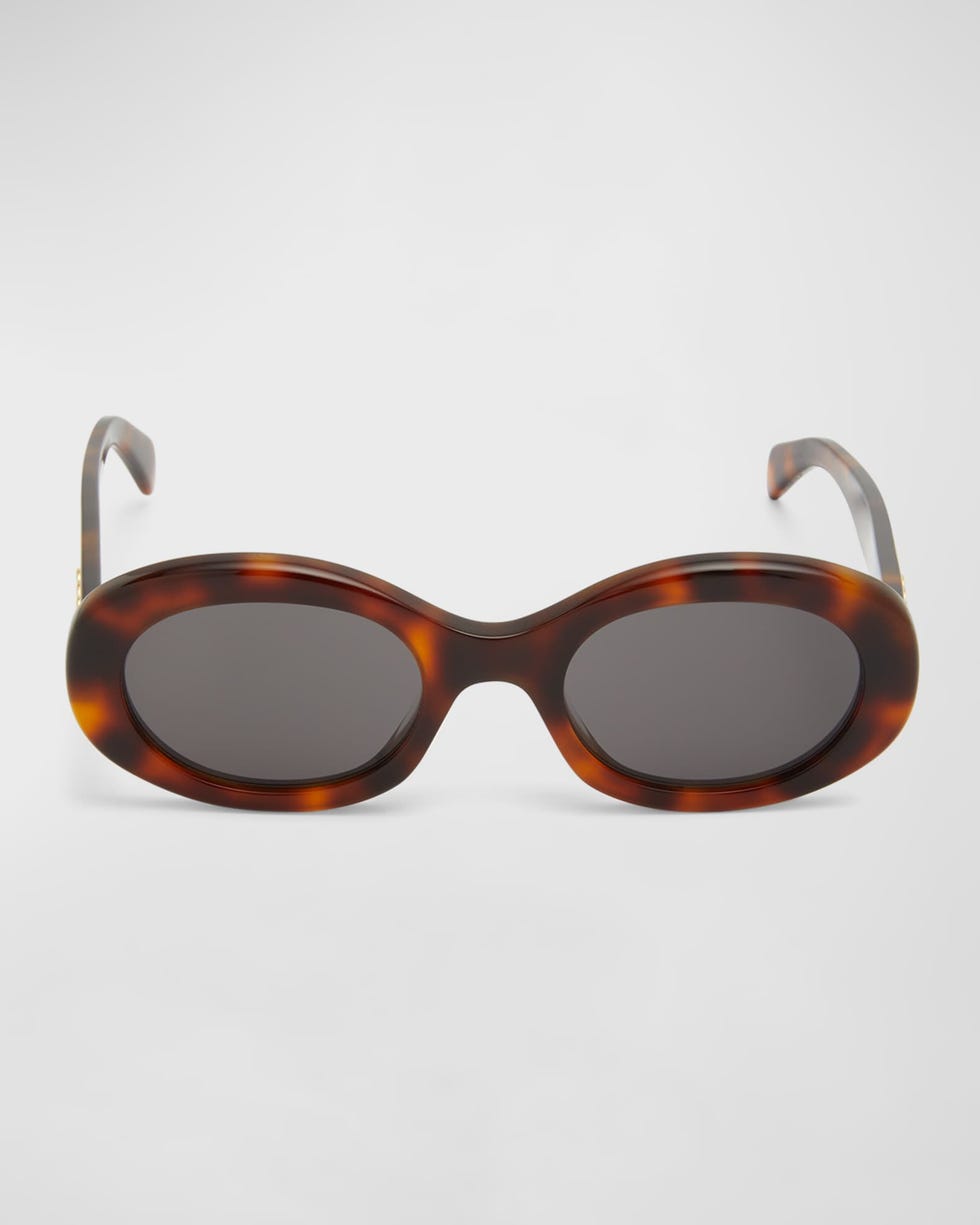 Gafas de sol ovaladas de acetato con el logotipo de Triomphe