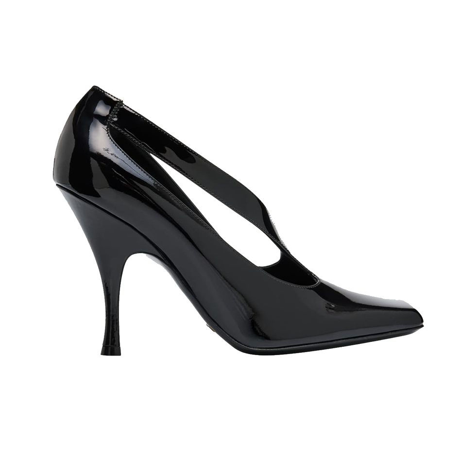 Eva Cutout Patent-Leather Pumps