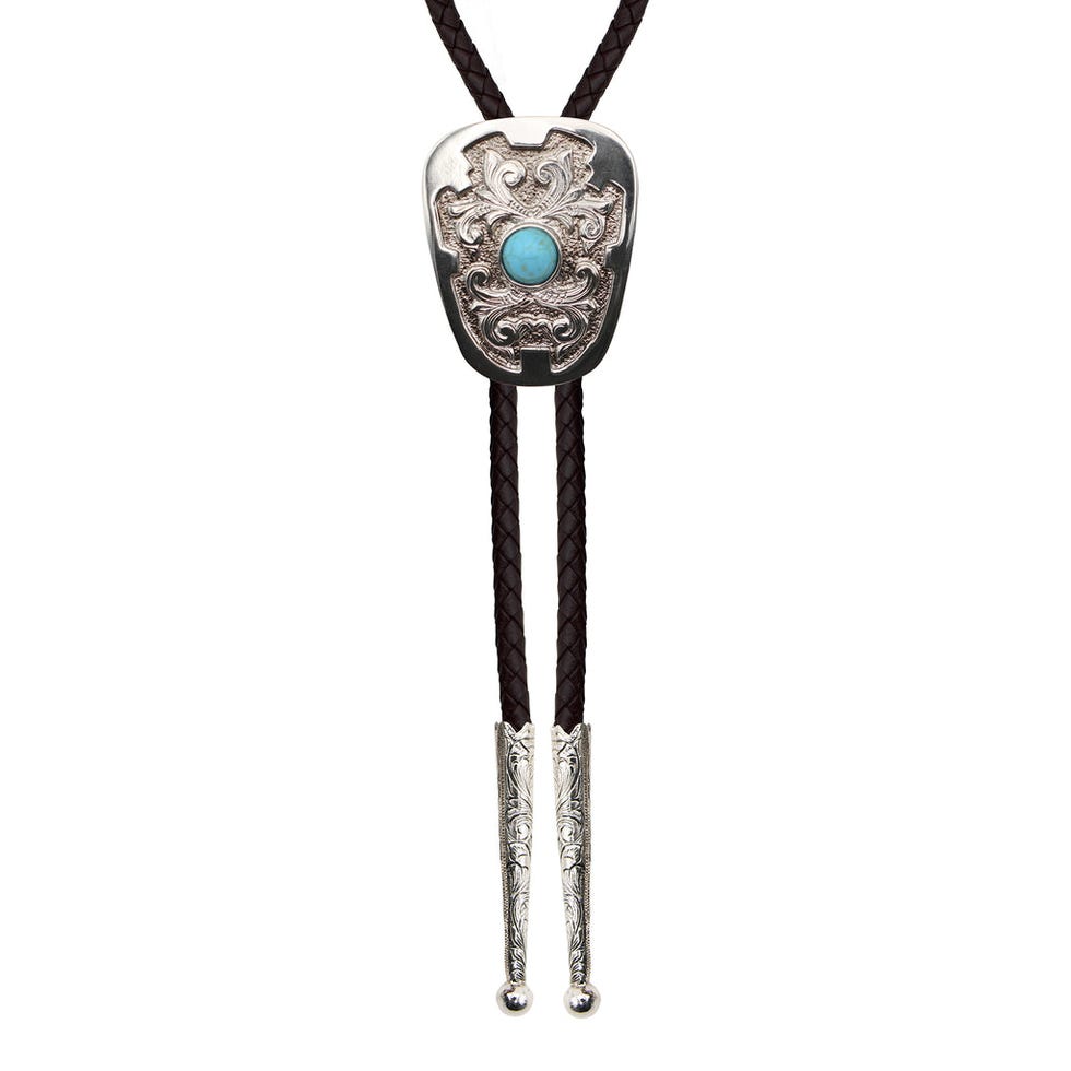 Iconic Vines With Turquoise Bead Bolo