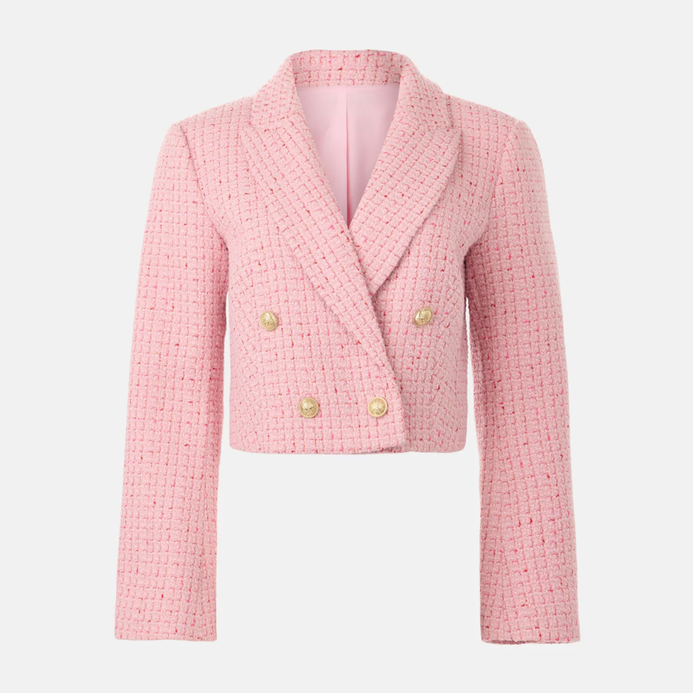Zweireihiger Tweed-Blazer