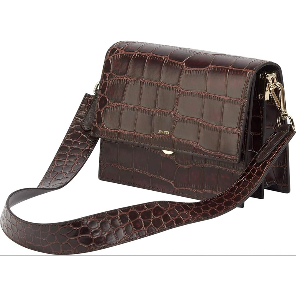 Mini Flap Croc Embossed Shoulder Bag