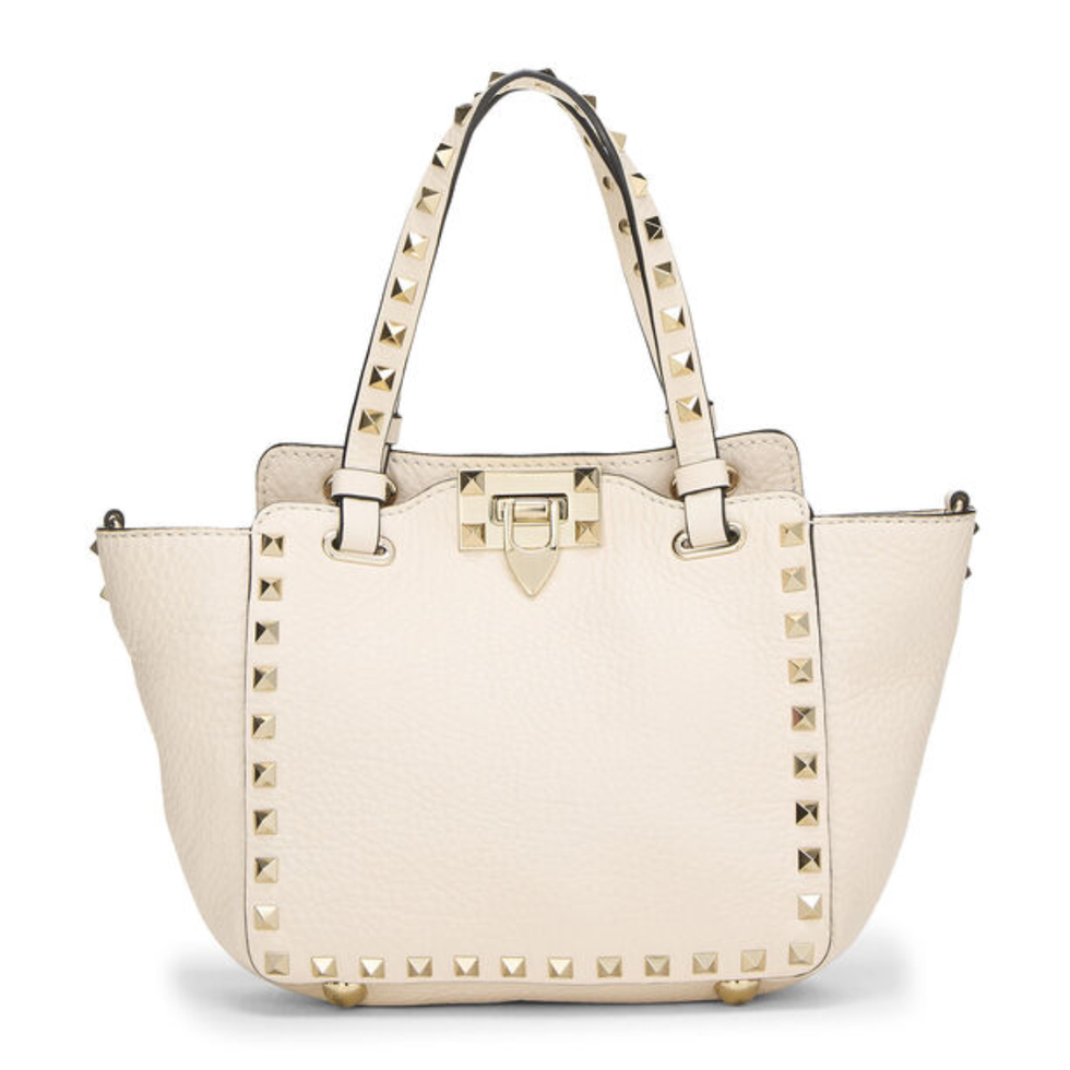 Wandelbare Rockstud-Handtasche aus Leder