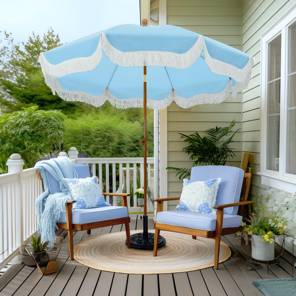 Beach Umbrella with Fringe