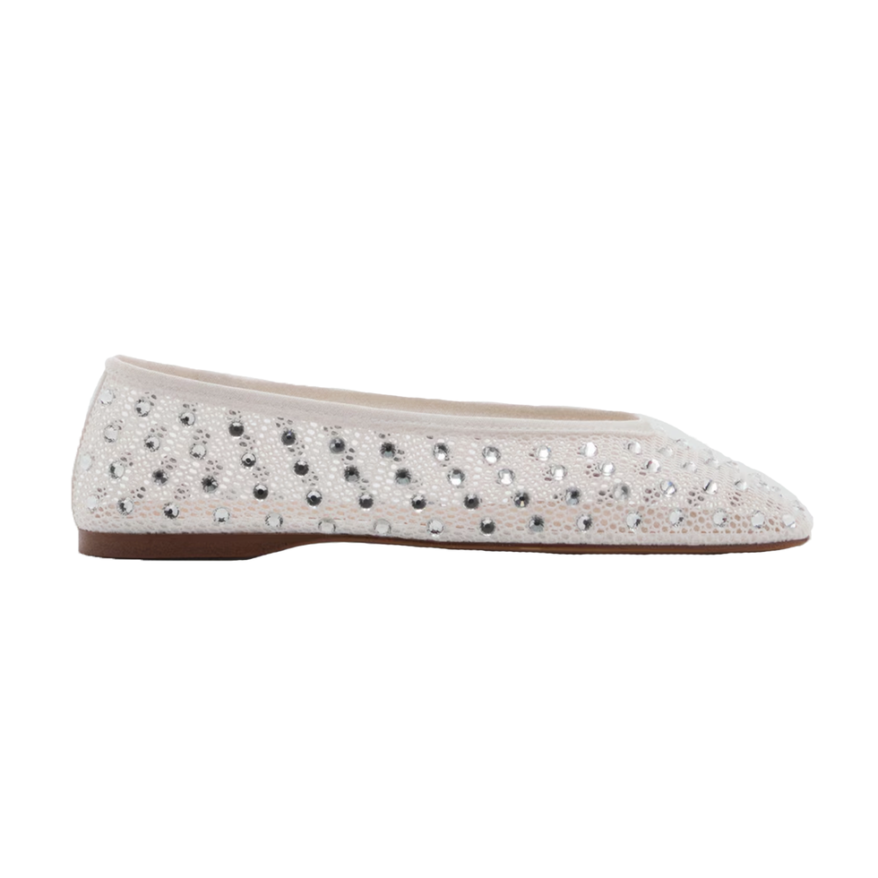 Mesh Shoes with Rhinestone Detail