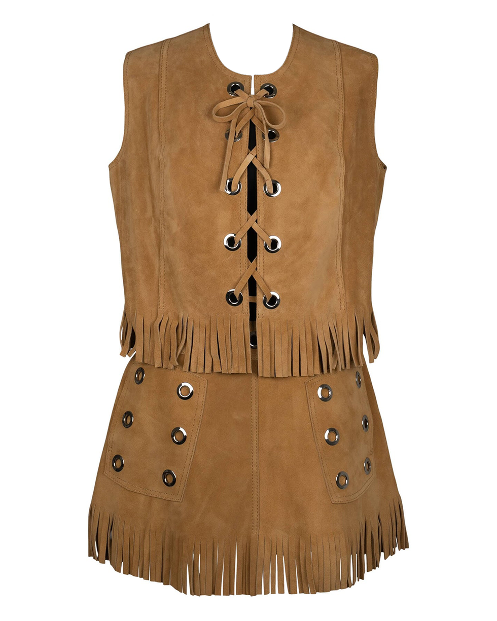 Rosebowl Suede Vest