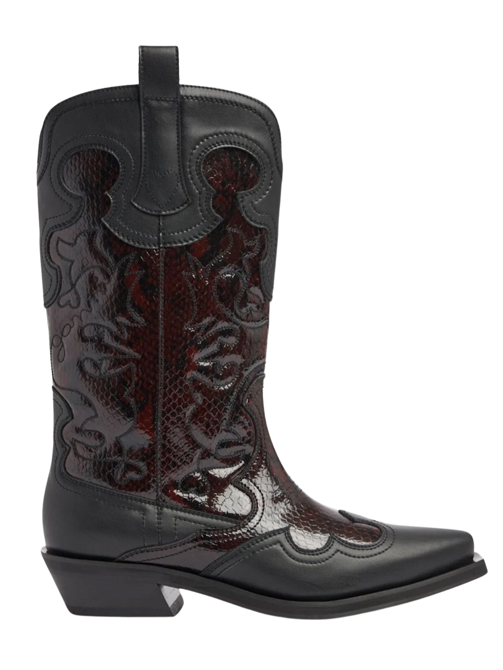 Western boots with 40mm embroidery