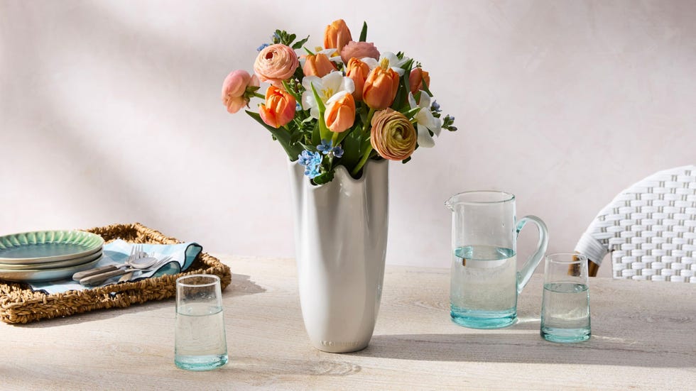 Stoneware Iris Vase