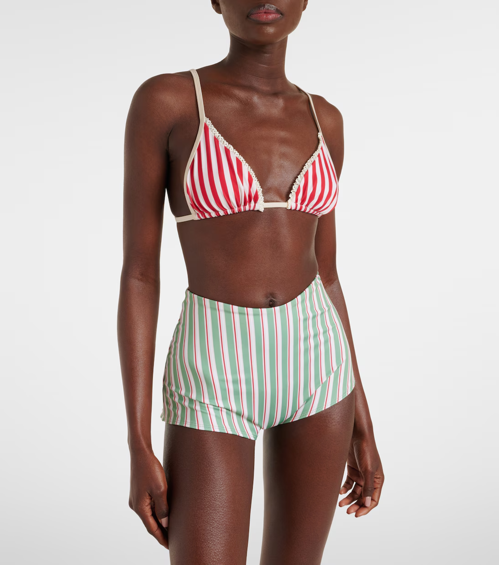 Yuri Çizgili Bikini Altı