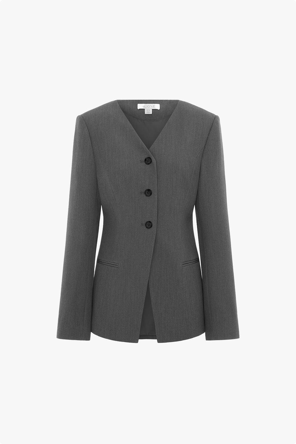 Daphne V-Neck Waisted Blazer