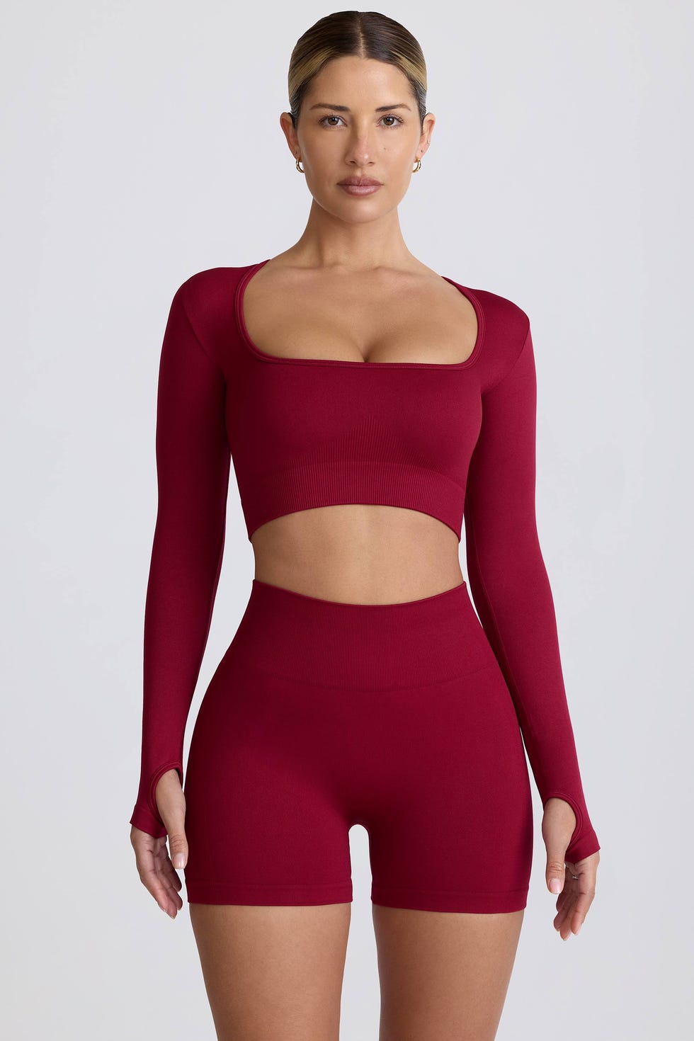 Super Sculpt Seamless Long-Sleeve Crop Top