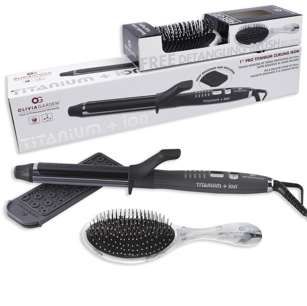 Olivia Garden Titanium + Ion Professional 1'' Curling Iron 