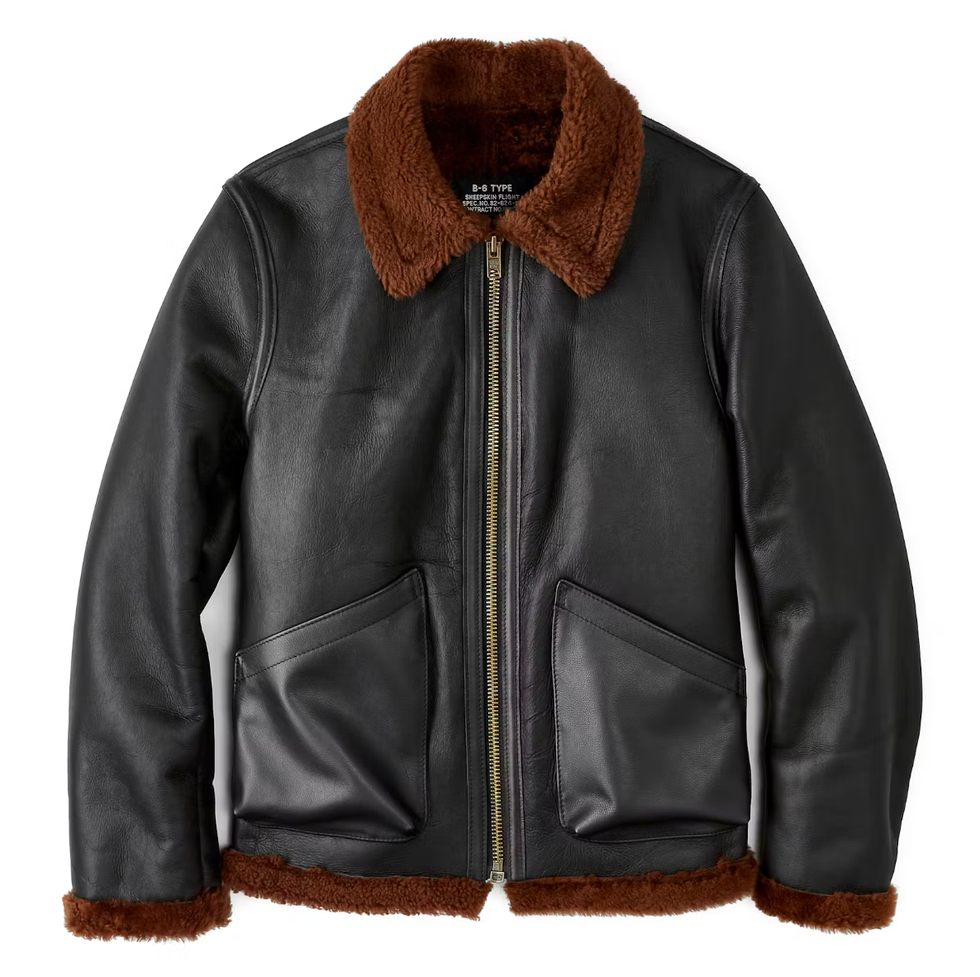 B-6 Bomberjacke aus Schaffellleder