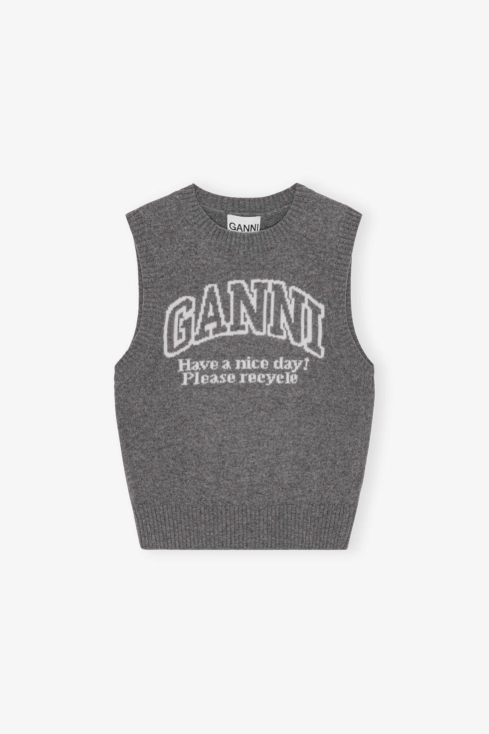 Grey Graphic Vest