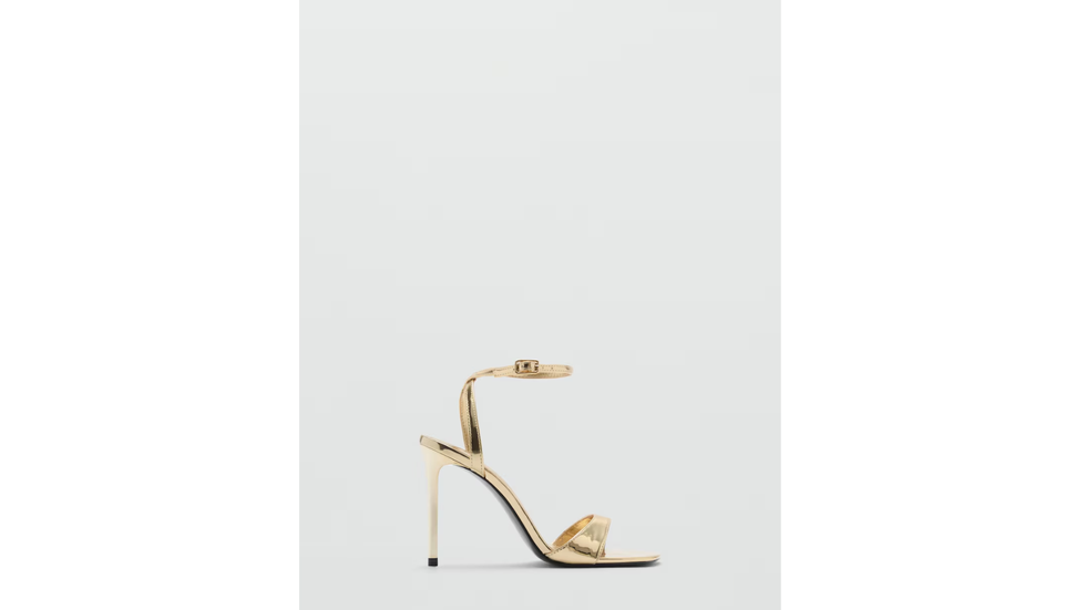 Mango golden sandals 