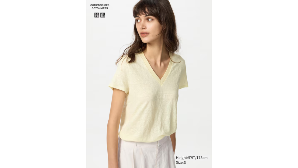 t-shirt gialla Uniqlo 