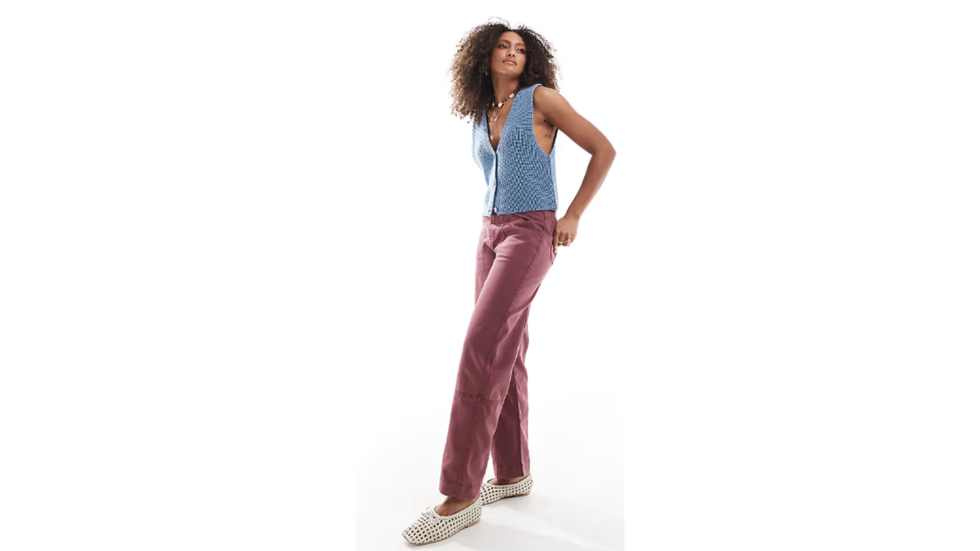 Aubergine -colored trousers with cylinder Asos Design cylinder 