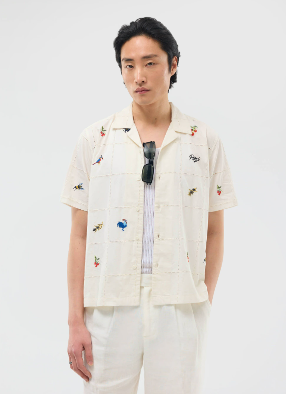 Olive Tapestry Cuban Shirt
