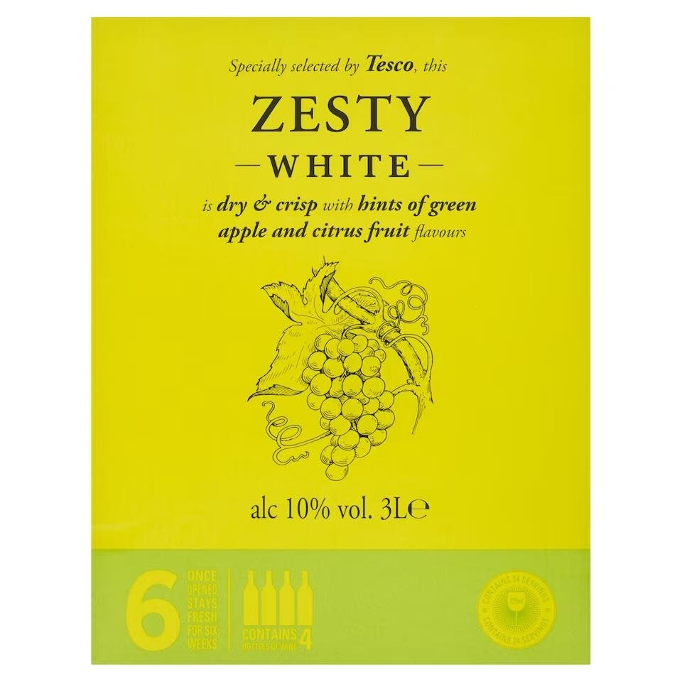 Zesty White Wine Bag In Box