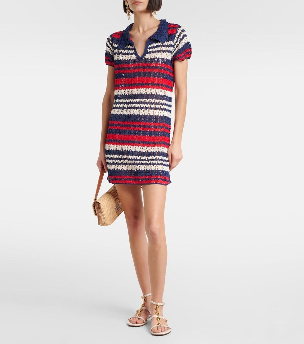 Vestido Polo de Crochê de Algodão