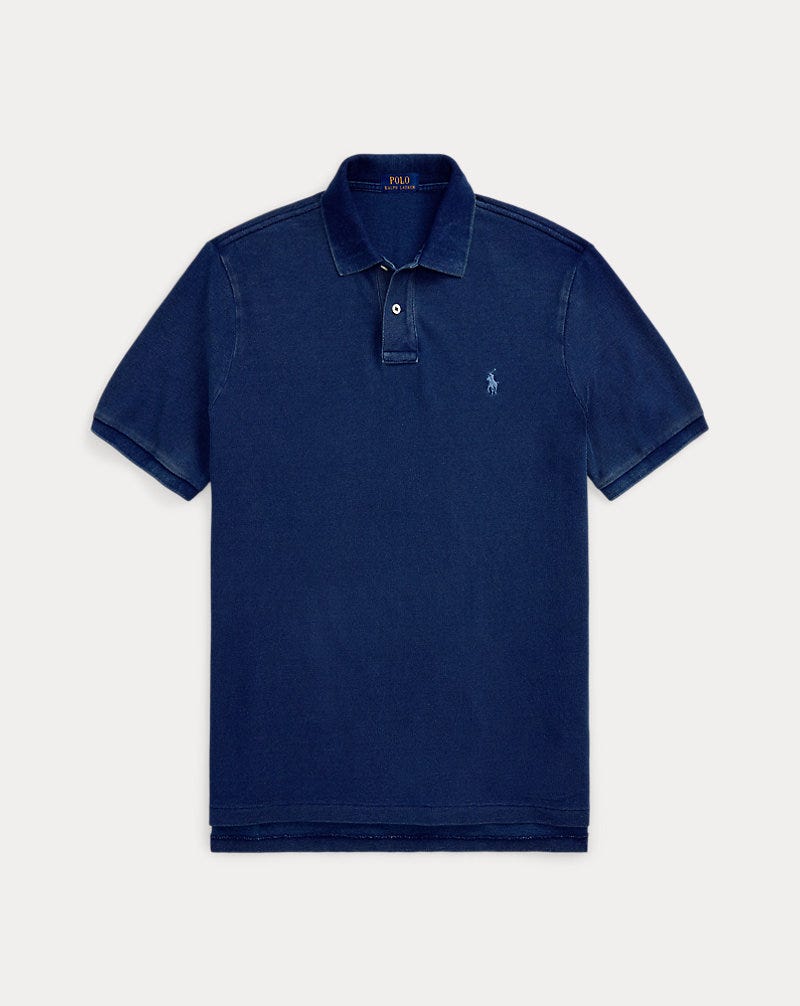 Indigo Mesh Polo Shirt