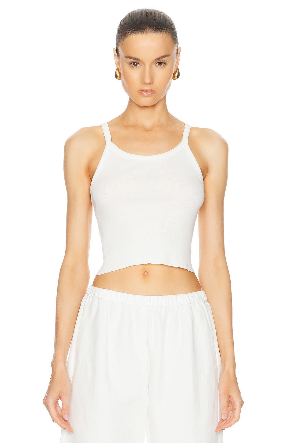 Cropped Rib Tank Top