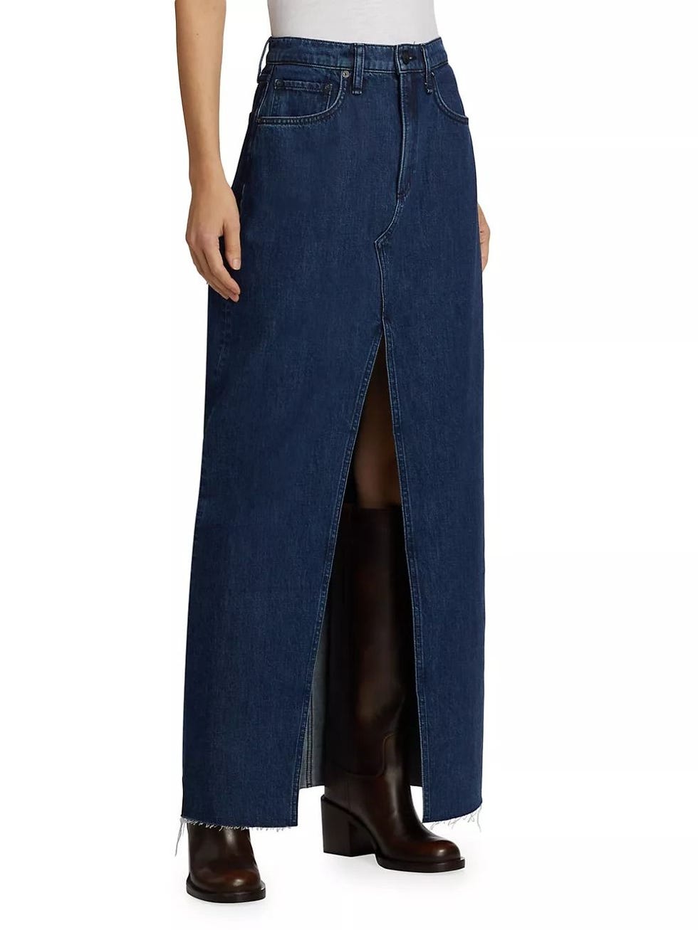 Saia longa jeans Avery