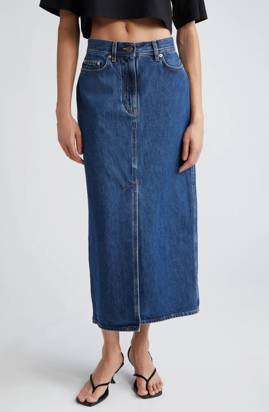 Saia longa jeans Rona