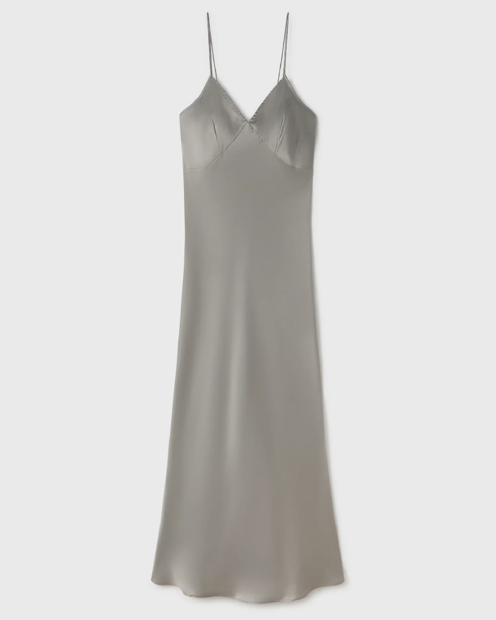 Deco Rouleau Silk Slip Dress
