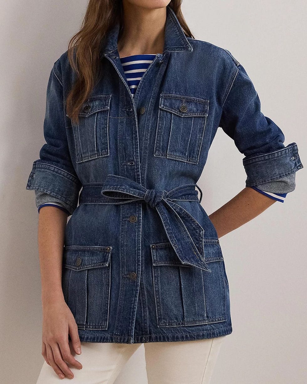 Camisa jeans com cinto